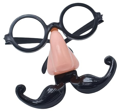 shjxi Lustige Nasenbrille | Maskerade Nasenbrille | Bühnenrequisiten Lustige Nasenbrille | Neuheit Nasenbrille Neuheit Brillen Silly Comedy Brille Übergroße Komödie Brille mit rotem lustigem Gesicht