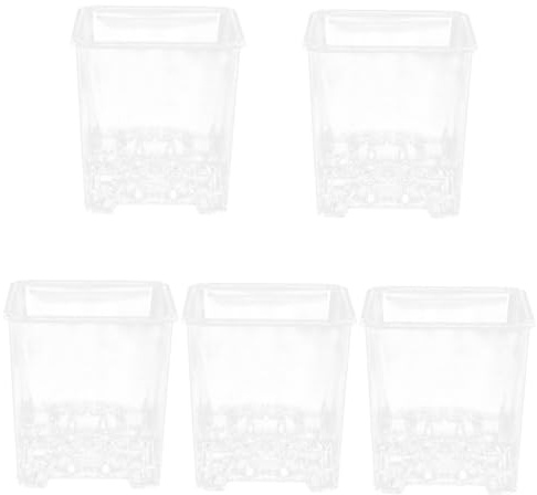Yardwe Orchid Pots and Aquatic Plant Holder for Outdoor Gardening, Plastic Planters with Drainage Holes, Sturdy Mini Cactus Pots Suitable for Patio and Lawn Care