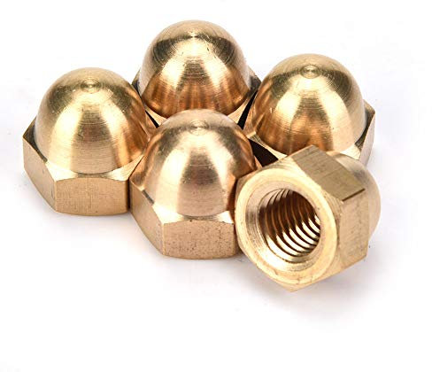 Dado Esagonale Cieco, Kit Dado Cieco in Ottone Set Dadi Esagonali con Cappuccio a Testa Tonda per Elementi di Fissaggio del Veicolo M3-), Dadi Ciechi (M12(5 PZ))