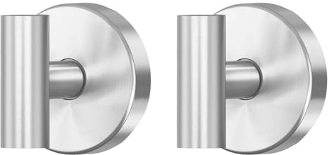 Ganci a per doccia, 2 ganci in acciaio , senza foratura, ganci rimovibili per bagno, doccia, cucina