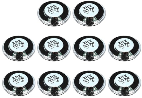 QUARKZMAN 10 Stück Kleine Lautsprecher Metallgehäuse 2W 8 Ohm | Runder Interner Mikromagnet Lautsprecher, Für Mini-Lautsprecher DVD EVD Multimedia Mobile Tragbare Werbemaschine