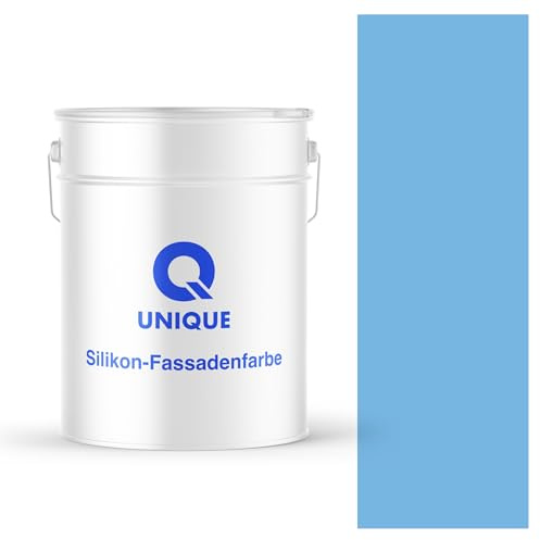 Q UNIQUE Fassadenfarbe Weiß-grün 10L – Silikonharz-Außenfarbe, Wetterfest, Selbstreinigend, Hohe Deckkraft, UV-Beständig, Für WDVS, Beton & Mineralische Untergründe