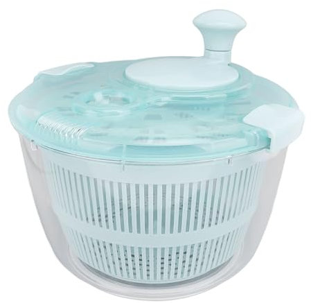 Centrifuga per Verdure Grande da 5 Litri, Centrifuga per Insalata con Scarico, Ciotola, Scolapasta, Centrifuga per Lattuga Facile e Veloce, Centrifuga e Asciuga Insalata,