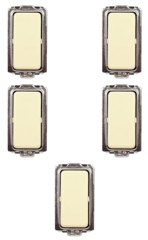 5 MODULI DEVIATORE UNIPOLARE, BIANCO, COMPATIBILE CON BTICINO MAGIC, MODULI E FRUTTI 100% COMPATIBILI, MATERIALI DI ALTA QUALITA'
