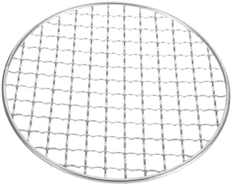 Sosoport Portable Round Grill Stainless Steel Bbq Mesh Cooking Rack for Outdoor Grilling Camping Barbecue Party Family Gatherings