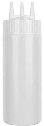 Bottiglie per salsa a 3 fori, dispenser per salse, bottiglie da spremere, strumento da cucina, per uso alimentare, 3 capacità, bottiglia per salsa ricaricabile