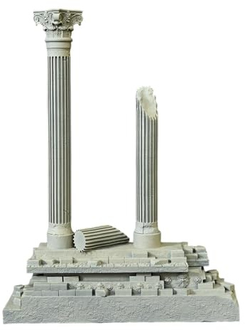 Jinhxofs Artificial Resin Roman Column Decoration for Aquarium, 185 Mm, Realistic, Set B