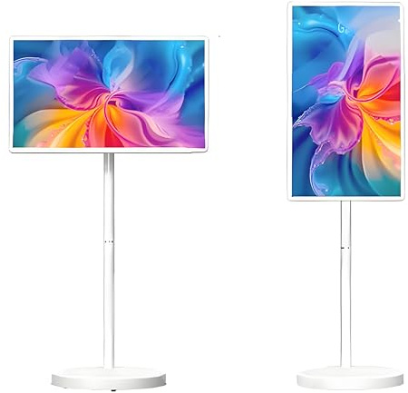 22/24/32 inch Wireless TV | Portable Smart Display | 1080p |Built-in camera for video calls | 60Hz Refresh Rate,Can be used for various live broadcast applications and company meetings 24inch-8G+128G