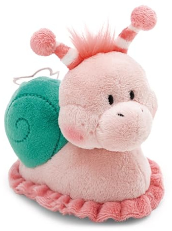 Kuscheltier Schnecke Blume 15cm - rosa - Stofftier aus weichem Plüsch, niedliches Plüschtier zum Kuscheln und Spielen, für Kinder & Erwachsene, tolle Geschenkidee | 62888