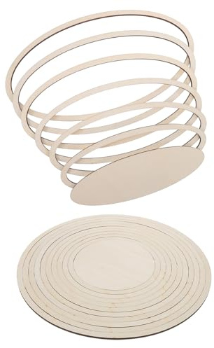 ORFOFE Moldes para Cerámica de Madera Resistentes Guías Concéntricas para Formar Placas y Mangos, Kit de 2 Juegos para Esculpir y Moldear Arcilla, Herramienta Manual para