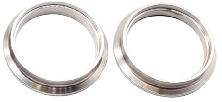 Abrazadera de manguera en V Abrazadera de banda en V acero inoxidable, 2/2, 5/3/3, 5/4 pulgadas, Kit brida for tubos escape, sistema coche(2 inch Flanges)