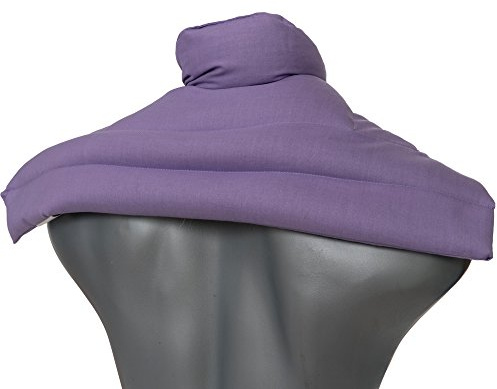 Coussin épaules et nuque avec col aux graines de lin - mauve - Coussin thermique - Bouillotte pour cervicales