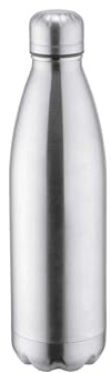 Weis 12991 Thermoflasche Isolierflasche Trinkflasche vakuumisoliet 1000ml silber