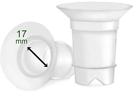 Maymom 17 mm Flangeinsatz lang kompatibel mit 24-mm-Flanschen von Medela PersonalFit, Spectra, Freemie sowie Momcozy S9 / S10 / S12