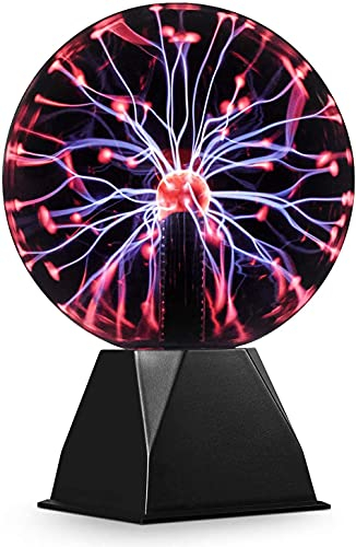 Bola de plasma mágica, lámpara de bola de plasma, bola de luz electrostática sensible al tacto, luces nocturnas para dormitorio, decoración de casa, luces de ambiente, regalos para niños novia-20 cm