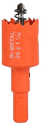 Vearter 26mm Bi-Metal Hole Saw, M42 HSS Bimetal Holesaw for Drywall, Circular Hole Cutter Drill Bits for Metal, Fast Cutting for Wood, Plastic, Thin Iron, Stainless Steel
