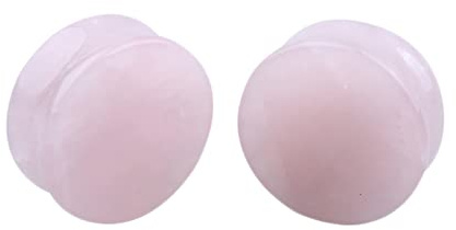 Ayoiow 2 STK Flesh Tunnel Plug, Ohr Plugs Stein Herren Ohrringe Plug Rosa Stein Ohr Tunnel 22mm