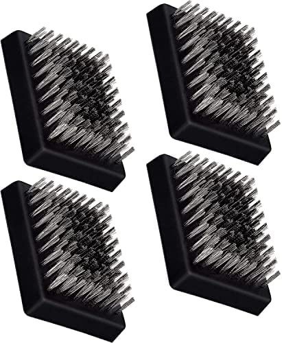 BEAUTYBIGBANG Grillreinigung Ersatzbürstenköpfe zu Bürste Gross 4 Stück drahtlose Grillreinigungsbürste, austauschbare Köpfe, passend für die meisten Grillbürsten