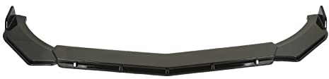 3 Pezzi Paraurti Anteriore Labbro Mento Spoiler Regolazione Flessibile Nera Resistente Ai Graffi Universale per Auto
