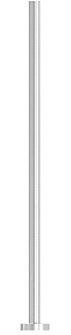 STEINBACHER© | Poteau de garde-corps en inox, montage au sol, 42,4 x 2,0mm, longueur 1190mm
