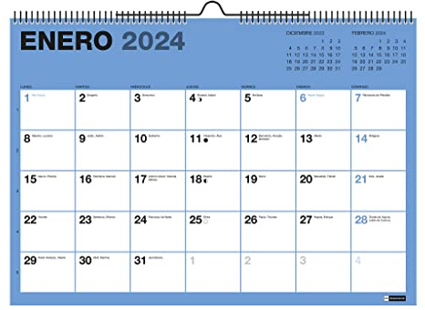 Miquelrius - Wandkalender 18 Monate, Juli 2023 bis Dezember 2024, DIN A3, Farben