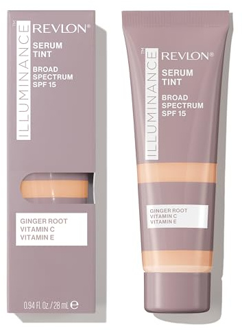 Revlon Sérum Teinté Illuminance, Triple Acide Hyaluronique, Unifie le teint au fil du temps et hydrate tout au long de la journée, SPF 15, 213 Light Natural, 28 ml