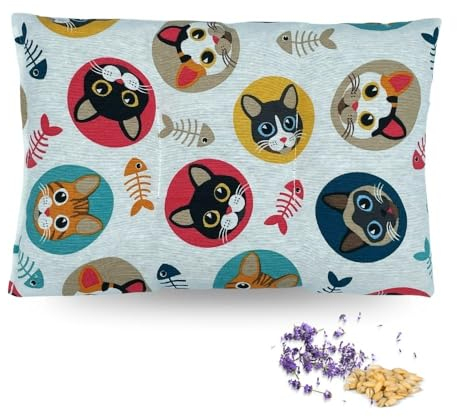 Saco de Semillas para Microondas | Saco Térmico de Semillas | Bolsa Semillas Calor Microondas | Cojín de Semillas de Trigo y Lavanda Efecto Frío y Calor, para un Confort Natural 30 x 17 cms.