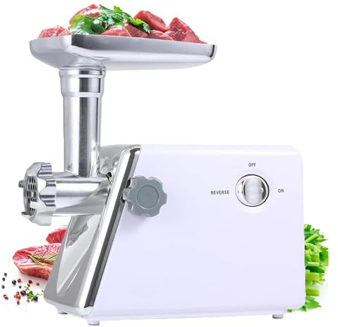 Picadora De Carne Eléctrica, Máquina Para Hacer Salchichas, Picadora De Alimentos De Acero Inoxidable De 800 W, 3 Platos De Corte Diferentes, Picadora De Carne Y Embutidora De Salchichas Para Uso Dom