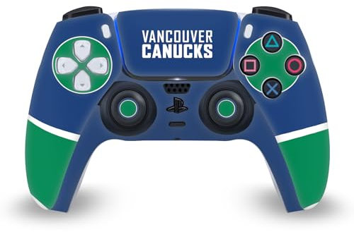 Head Case Designs Offizielle NHL Einfach Vancouver Canucks Vinyl Frontplatte Haut Gaming Aufkleber Abziehbild Abdeckung kompatibel mit Sony PlayStation 5 PS5 DualSense Controller