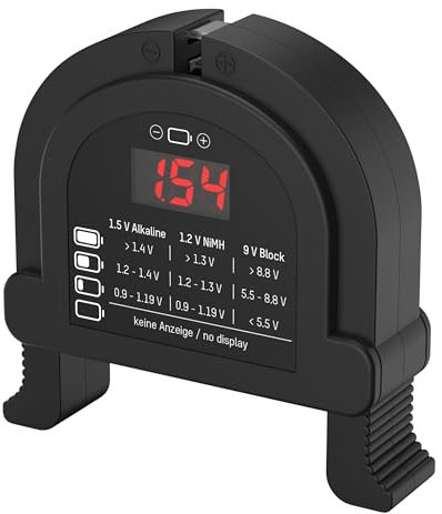 Ansmann Compact Digital Battery Tester for AA, AAA, C, D and 9V Alkaline and NiMH Barreries