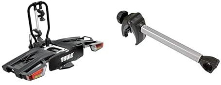 Thule EasyFold XT Fahrradträger für Anhängerkupplung 2 Fahrräder Silber & 0