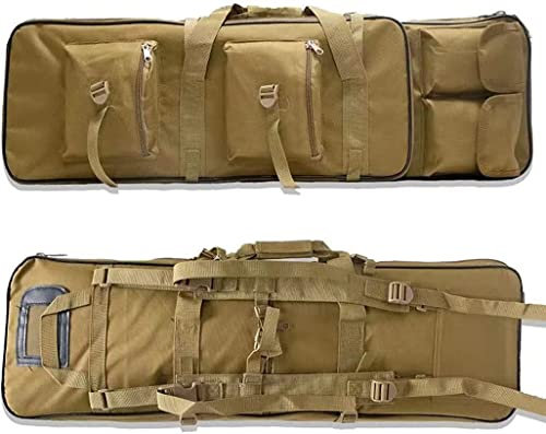 ANSNOW Lange, Weiche Gewehrtasche, Outdoor-Langgewehrtasche, Taktische Waffentasche, 10 Zoll, Taktischer Gewehrrucksack Mit Schultergurt, 4 Taschen Zum Angeln, Jagen, Schießen, Tarnung/C/81 cm
