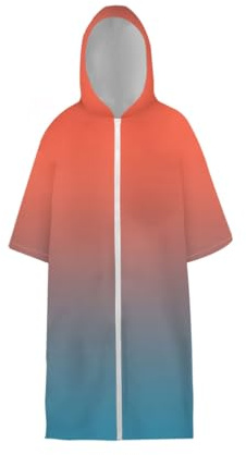 PengGengA Surf poncho ombytesrock med huva för vuxna kvinnor män dragkedja simma täcka upp snabbtorkande mikrofiber strandhandduk filt för simning surfing akvarium