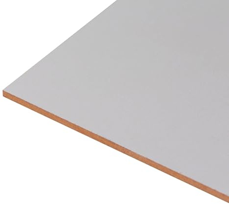 Tableros de madera mdf blancos a medida en 3mm, 6mm y 10mm de cualquier tamaño. Los bordes laterales del tablero son mdf natural (no blancos) (10mm (las dos caras blancas), 100 x 40)