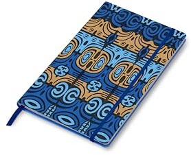 PdiPigna, Taccuino Notebook Reverberation 60s, 13x21 cm, 144 Pagine , con Segnalibro Colorato, carta Riciclata , 80 g/m² FSC ,interno PU , puntinato .