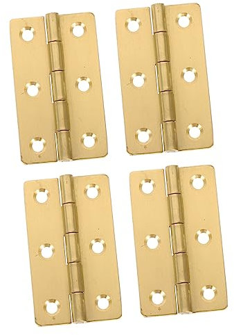 GLEAVI 4Pcs Charnières de Piano en Cuivre pour Boîte à Bijoux ou Meuble Résistantes à Rouille et Dureté Accrue