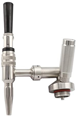 ATUMY Heimbrau-Sets Druckminderer Edelstahl Bierhahn Homebrew Keg Growler Spear Stickstoff Kaffeehahn(Tap and ss Cap)