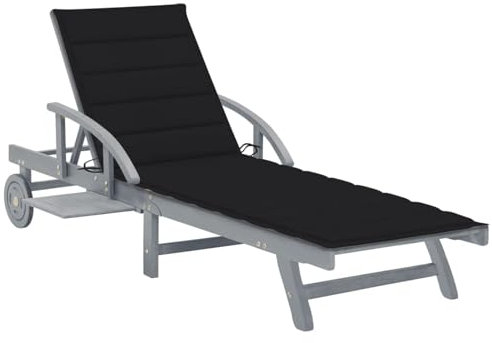 Xichuzi Sonnenliege mit Auflage Akazie Massivholz, Gartenliege, Liegestuhl, Sonnenstuhl, Sonneninsel Outdoor, Liegen, Gartenmöbel, Bäderliege, Relaxliege - 3061336