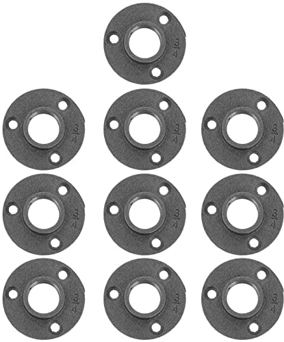 SHINEOFI 10 Piezas Brida De Hierro Fundido Para Decoración De Estanterías De Bridas De Suelo Herrajes Para Muebles y