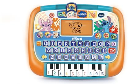 VTech Stitch Learning Tablet, Official Stitch Toy, Interactive & Educational Learning Tablet, Teaches Reading & Maths, Music and Games, Gift for Kids Aged 4, 5, 6+ Years, English Version