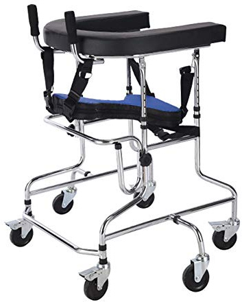 Gehbock für Senioren Stabil Rollator Unterarm Gehgestell Standard Kind Mit Sitz Hoch und Niedrig Verstellbar Unterstützt Stehen Rehabilitation Übung Falten