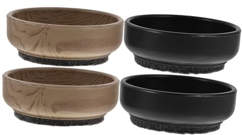 NOLITOY 4pezzi Sottobicchieri per Mobili in Legno 60mm Blocca Ruote per Gambe di Sedia Antiscivolo e Resistente All’usura per Protezione Pavimenti