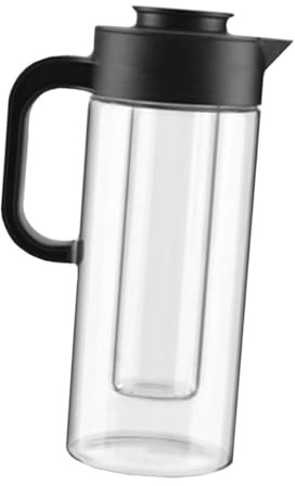 DECORNIJIA Botella De Agua Fría De Vidrio Transparente Jarra De Agua Grande Para Jugo Jarra De Para Nevera
