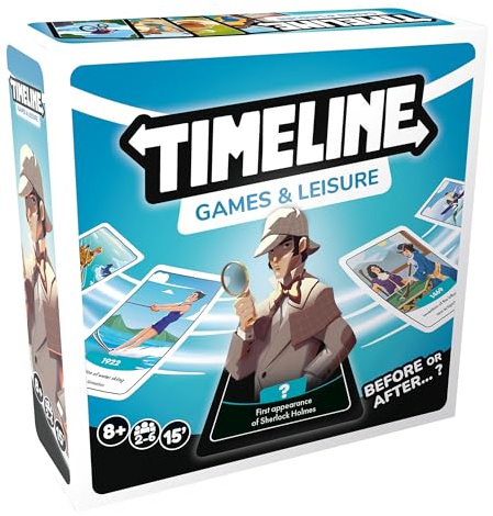 Timeline Games & Leisure Card Game | Educational Trivia Game About Hobbies, Sports & Pastimes, Family Fun for Kids & Adults, Ages 8+, 2-6 Players, 15 Mins