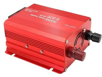 Inverter Convertitore Potenza Per Auto Da 500W CC 12V A CA 110V 220V 50 Hz 60 Hz Adattatore Trasformatore Automatico Doppia Presa USB UE USA Universale Convertitore Tensione(12V 220V EU Red)