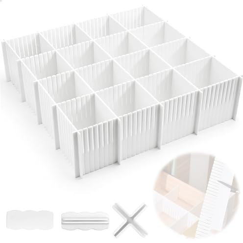 QGGTQG Schubladenteiler Verstellbar, Plastik Schubladentrenner 37x11 cm
