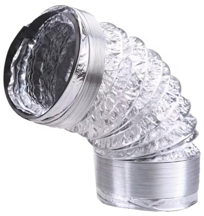 Lüftungsschlauch für Ventilatoren, Lüftungskanalschlauch aus Aluminium, 80–300 mm, mit 2 Edelstahlklemmen, 2–5 m Länge(3.0m,250mm)
