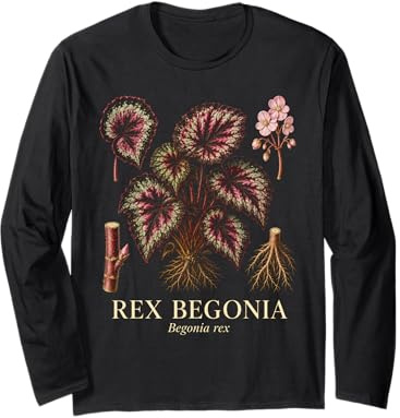 Rex Begonia Begonia Rex Colorful Houseplant Plant Study Long Sleeve T-Shirt