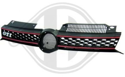 DIEDERICHS 2215840 Grille de calandre Rouge noir