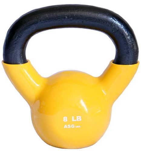 Ader Vinyl Kettlebell (8 Lb Yellow)